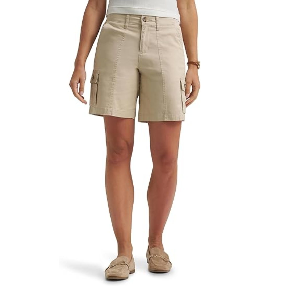 High Waist Ultra Lux Comfort Flex Stretchy Cargo Shorts For Women