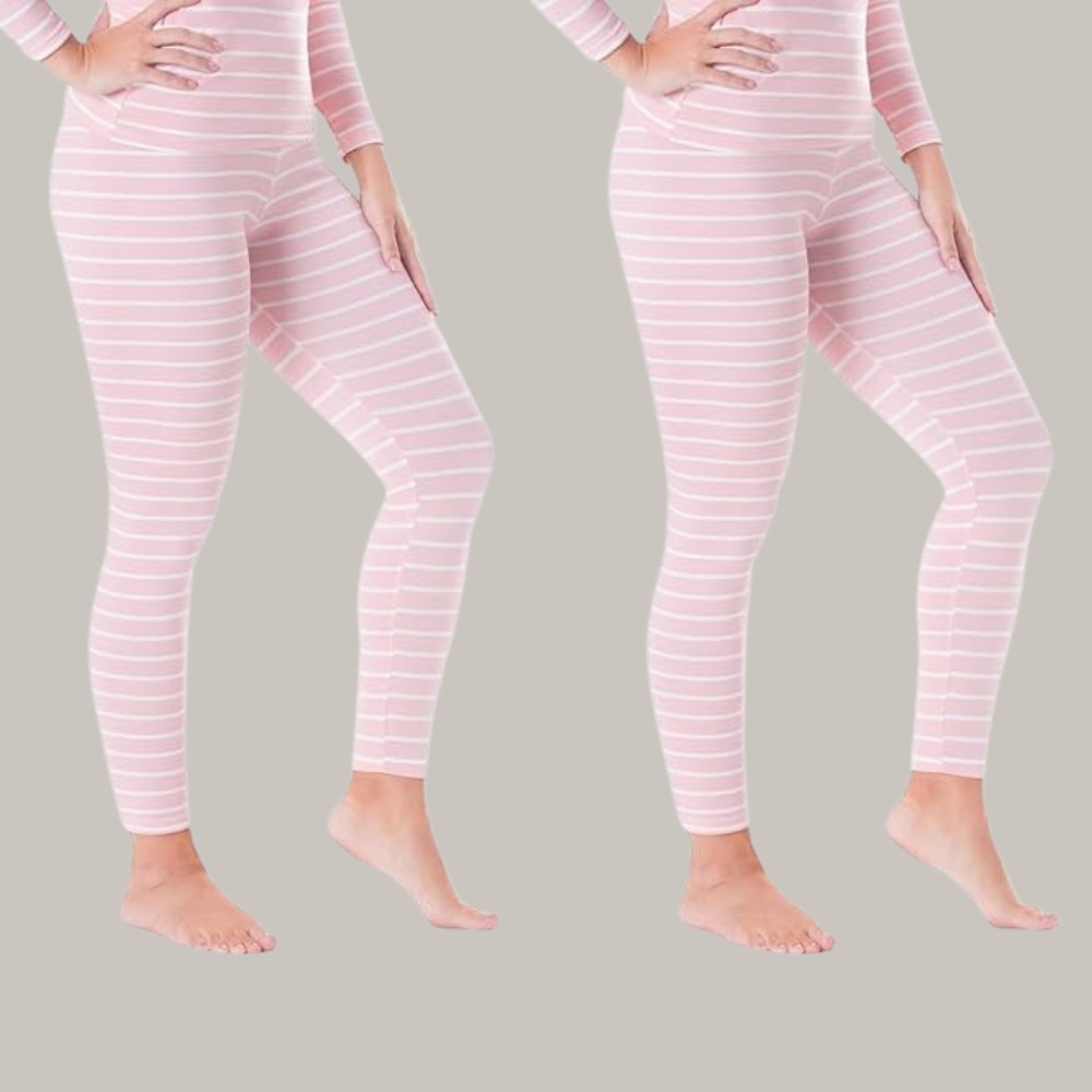 Pack Of 2 Women Printed Insulated Thermal Leggings For Skiing