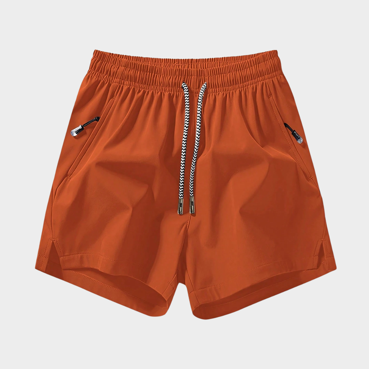 Comfortable Sports Shorts With Zipper Pocket