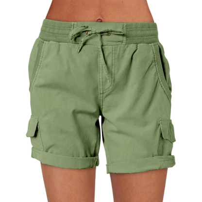 Cargo Shorts with Drawstring Six Pockets Functional Stylish
