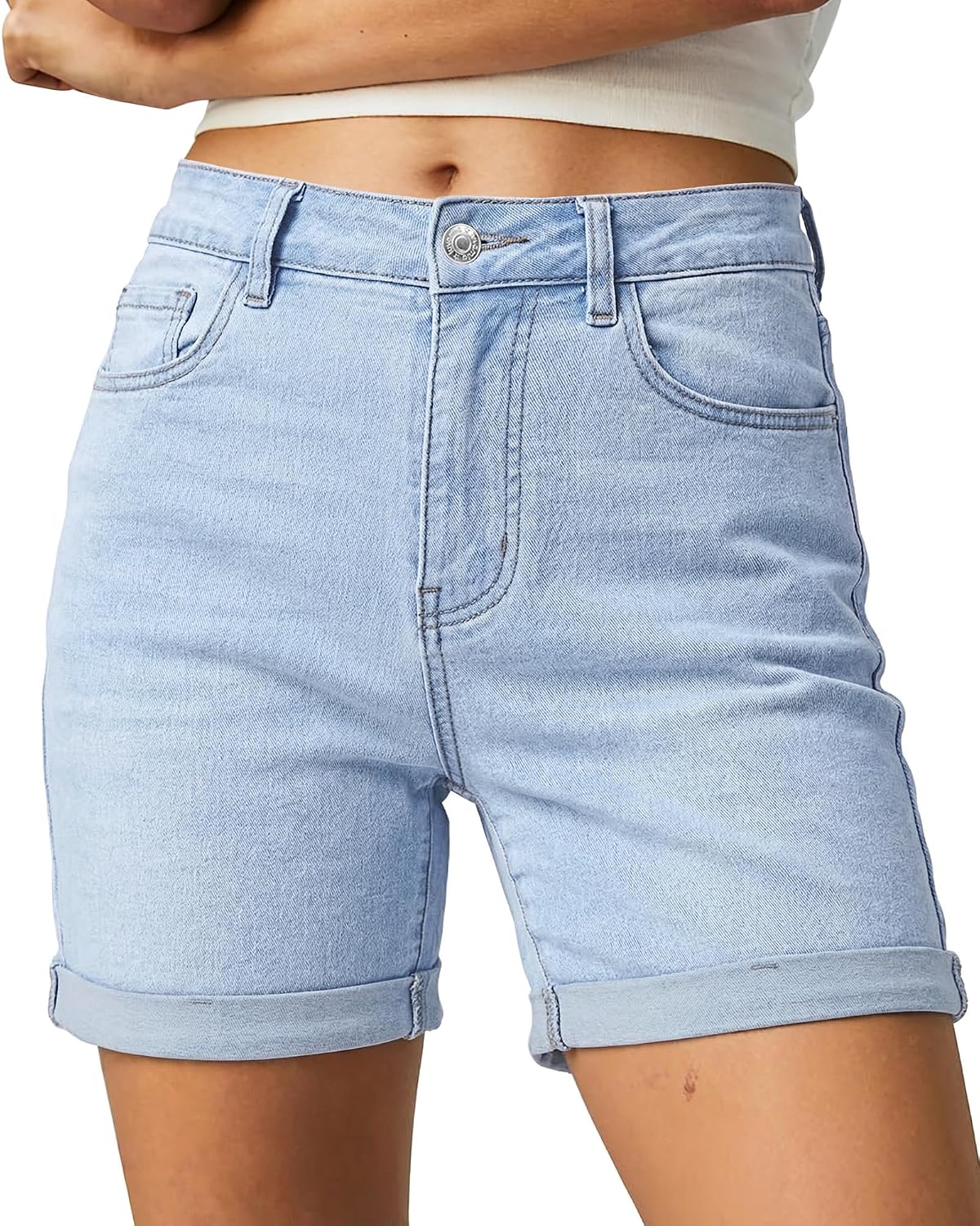 Casual Denim Summer Stretchy Jean Shorts For Women