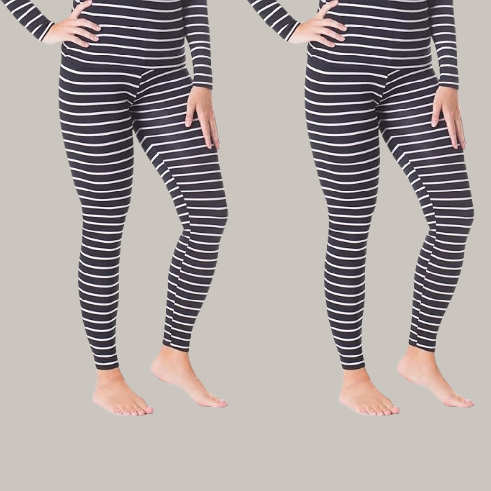 Pack Of 2 Women Printed Insulated Thermal Leggings For Skiing