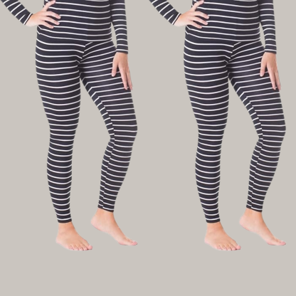 Pack Of 2 Women Printed Insulated Thermal Leggings For Skiing