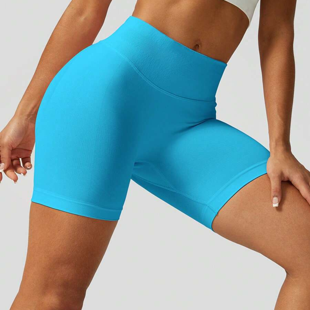 Pack Of 1 Solid Color Fitted Workout Shorts For Women