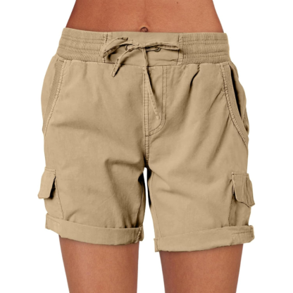 Cargo Shorts with Drawstring Six Pockets Functional Stylish