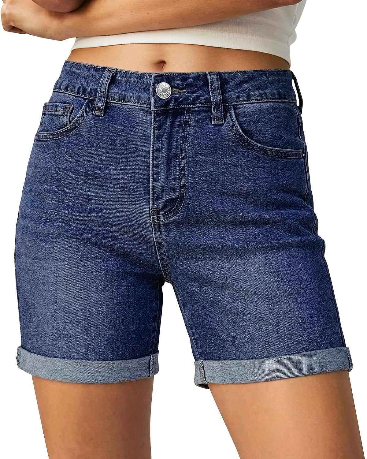 Casual Denim Summer Stretchy Jean Shorts For Women