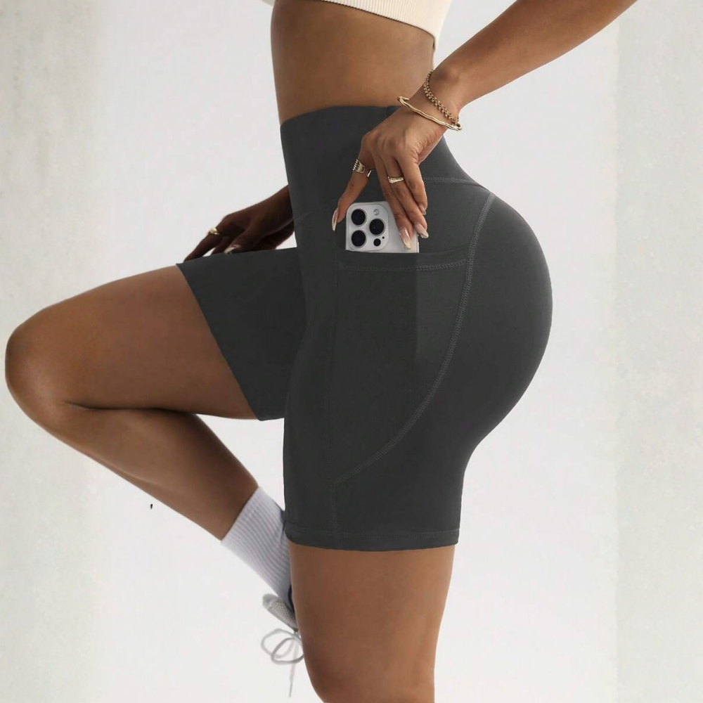 Spring And Summer Casual Slim High Waist Fitness Shorts For Women