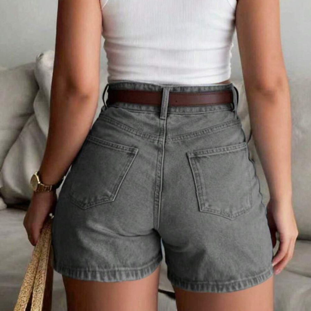 Casual And Bohemian Button Denim Shorts Summer For Women
