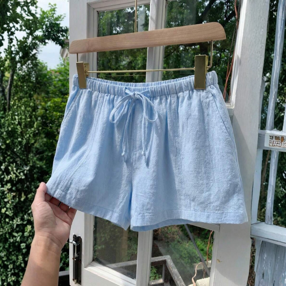 Casual And Loose Drawstring Solid Color Shorts Everyday For Women