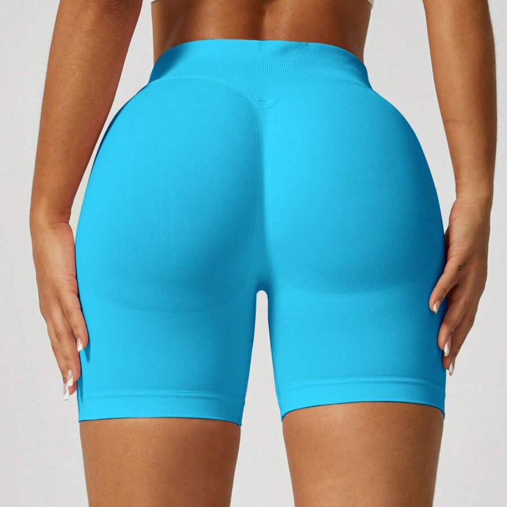 Pack Of 1 Solid Color Fitted Workout Shorts For Women