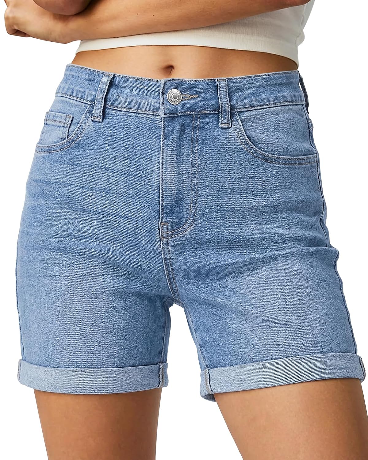 Casual Denim Summer Stretchy Jean Shorts For Women