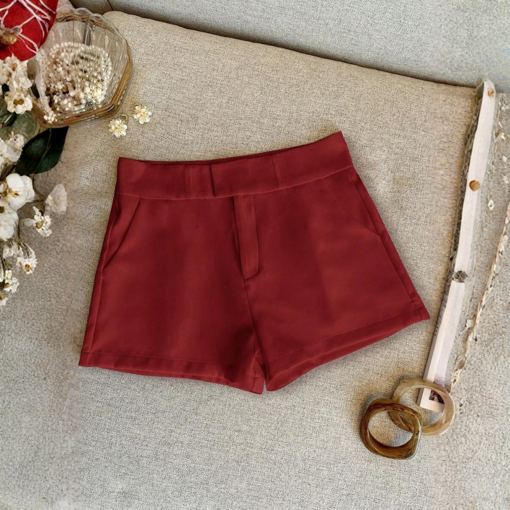 Solid And Color Casual Shorts Fashionable For Women