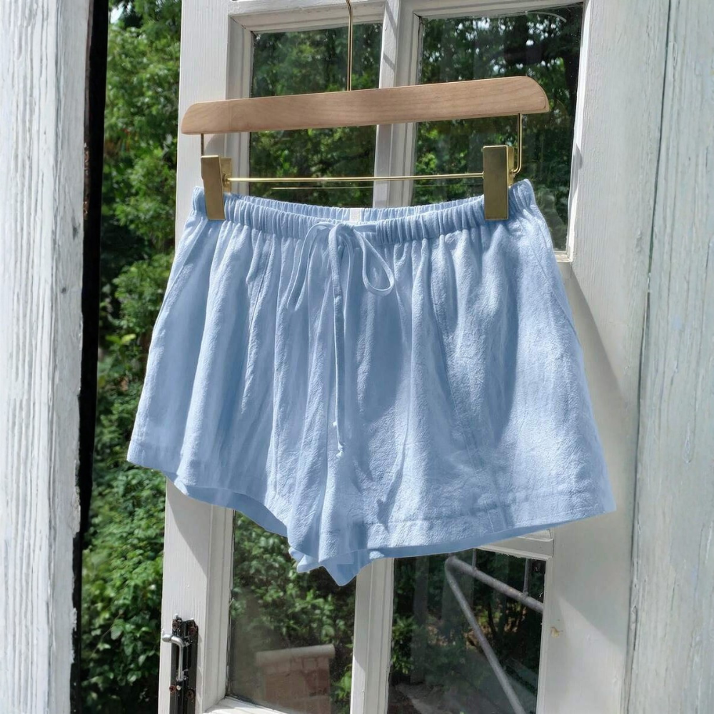 Casual And Loose Drawstring Solid Color Shorts Everyday For Women