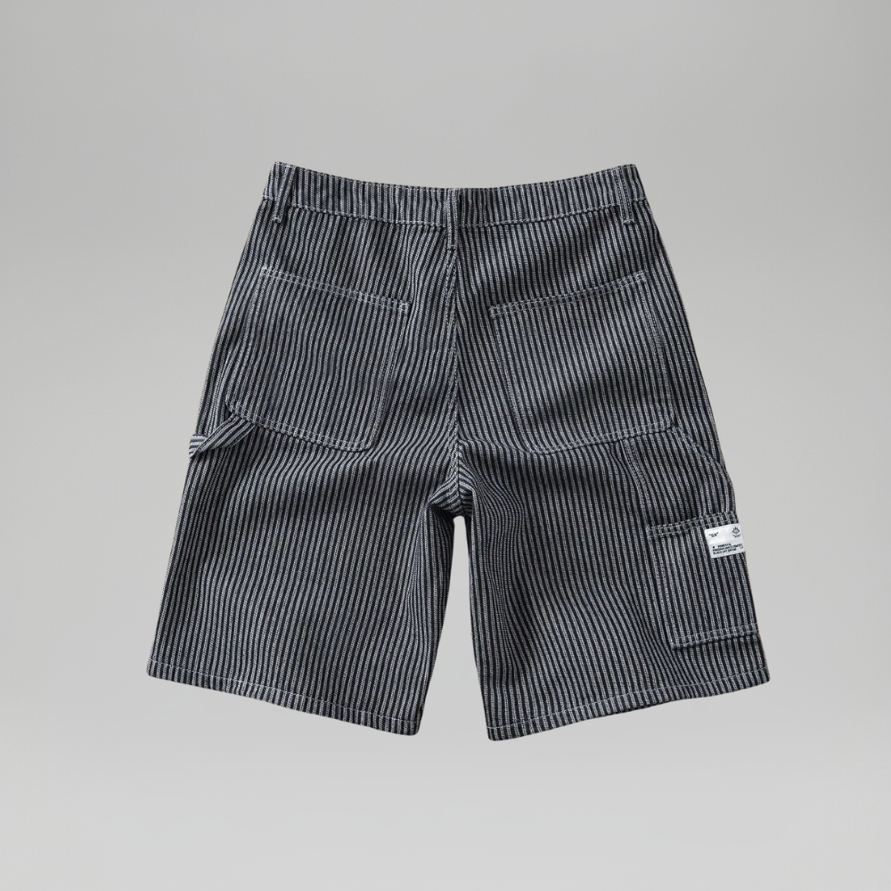 Men’s Faded Light Wash Loose Fit Denim Shorts