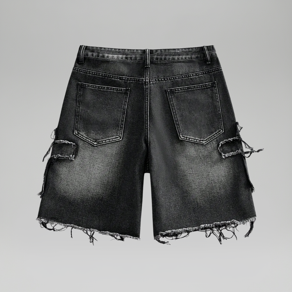 Men’s Rhinestone Decor Denim Shorts Casual Summer