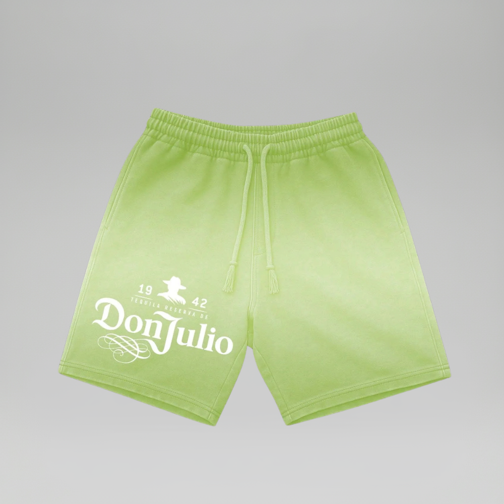 Men’s Gradient Washed Graphic Print Cotton Shorts