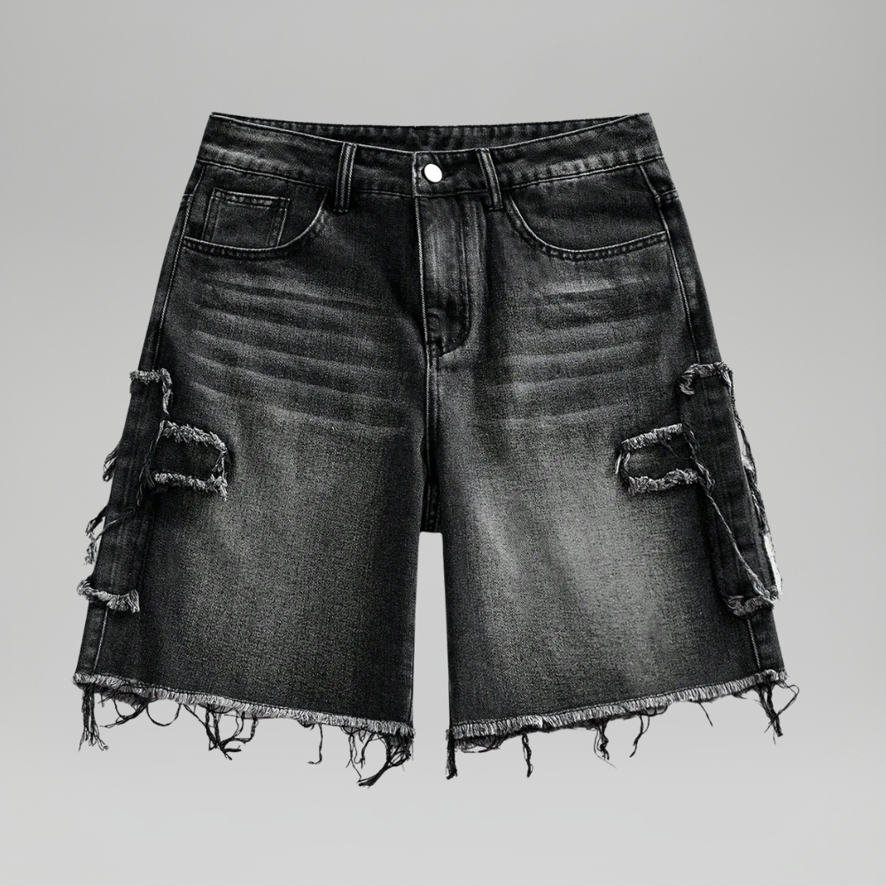 Men’s Rhinestone Decor Denim Shorts Casual Summer