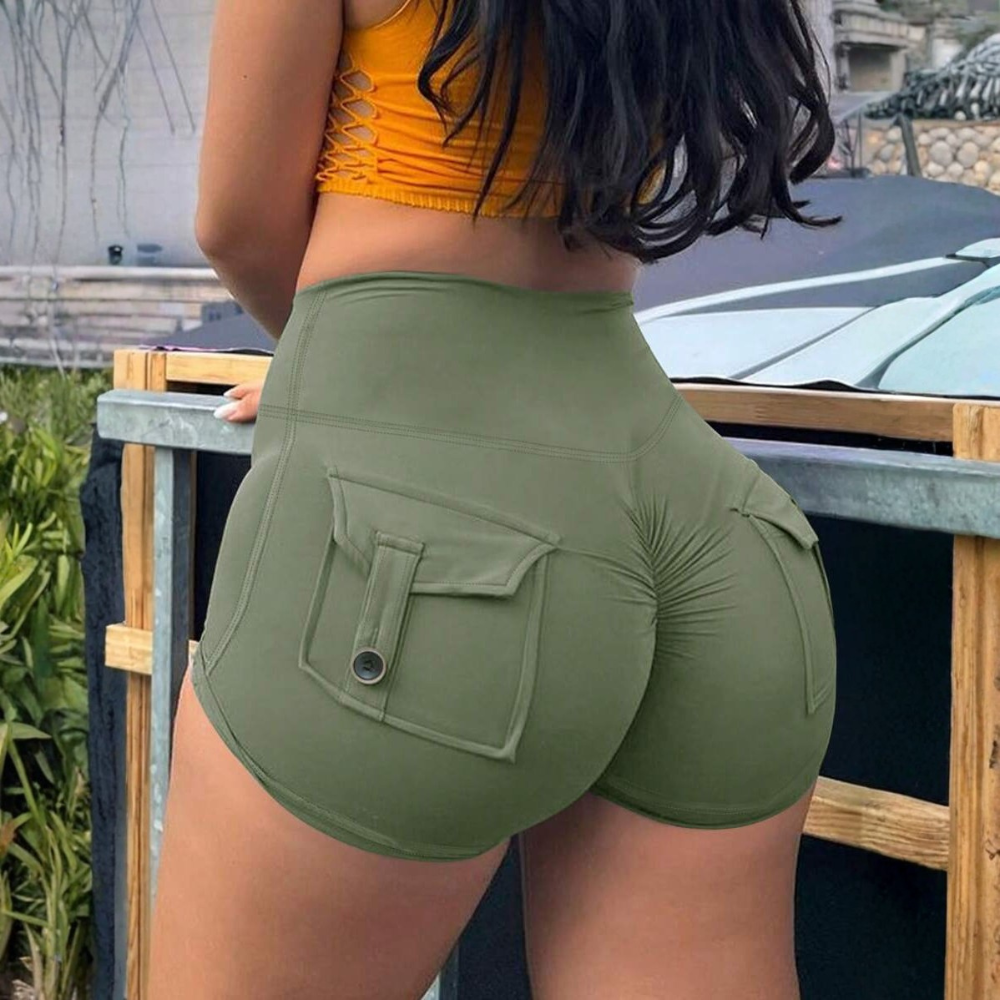 High Waist Scrunch Butt Shorts Athletic Fitness Wear For Women