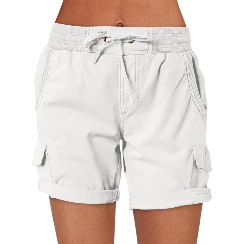 Cargo Shorts with Drawstring Six Pockets Functional Stylish