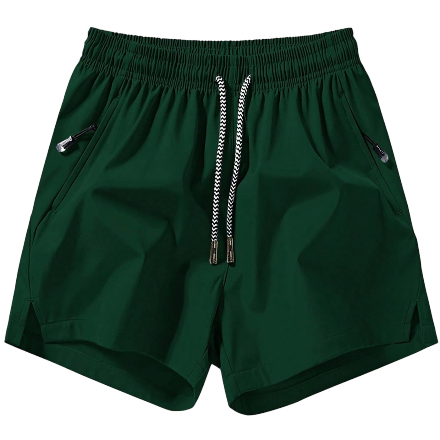  Zipper Pockets Drawstring Sports Shorts for Men