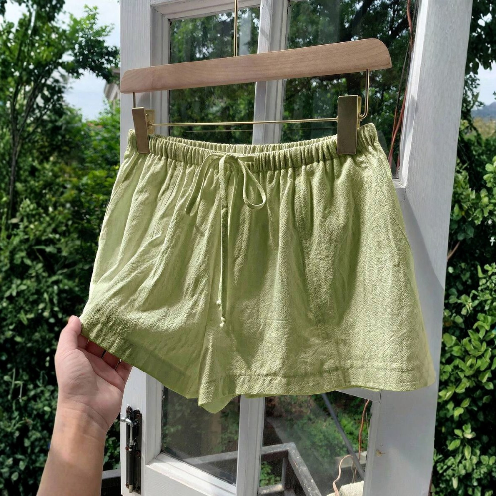Casual And Loose Drawstring Solid Color Shorts Everyday For Women