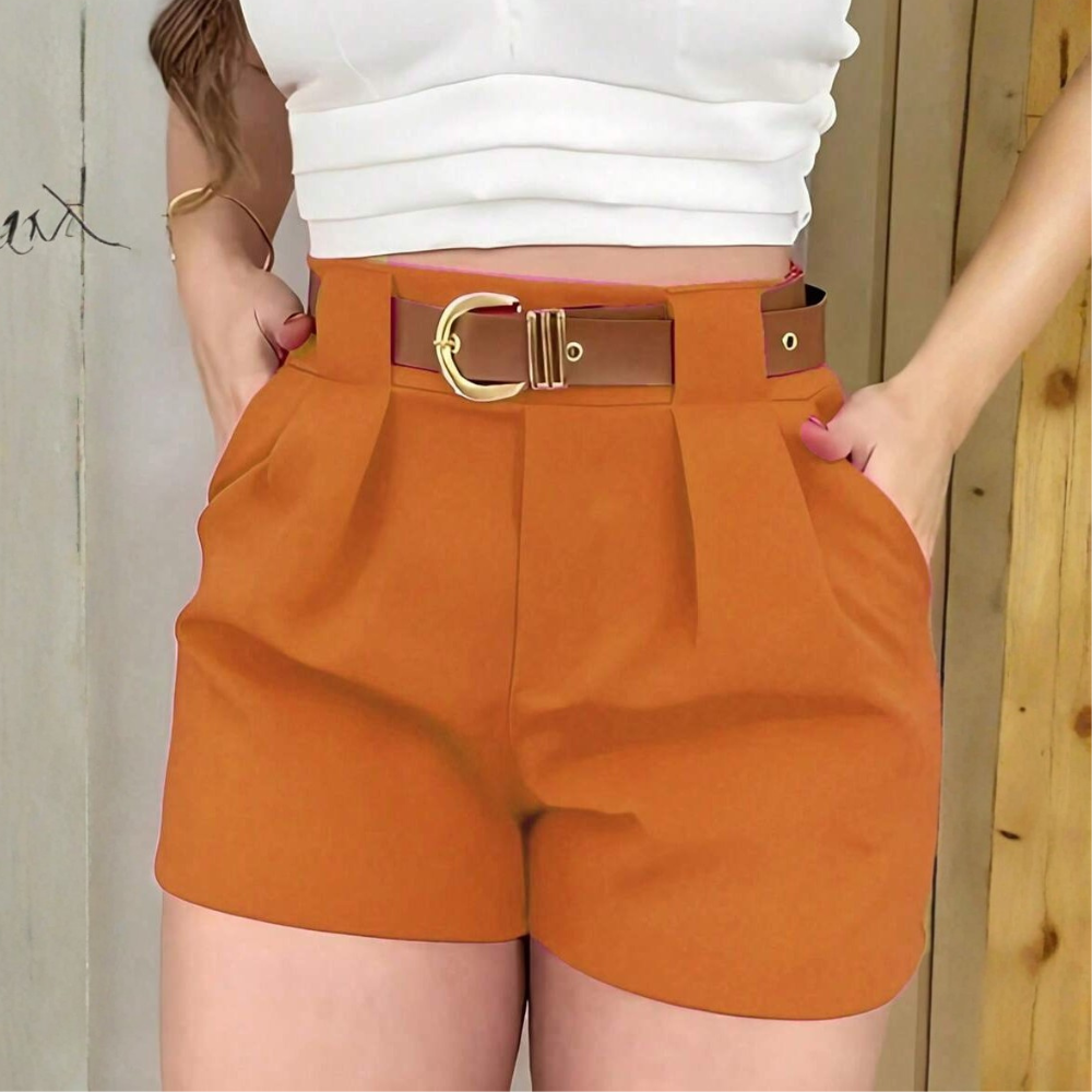 Casual And Versatile Solid Color Shorts For Women