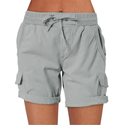 Cargo Shorts with Drawstring Six Pockets Functional Stylish