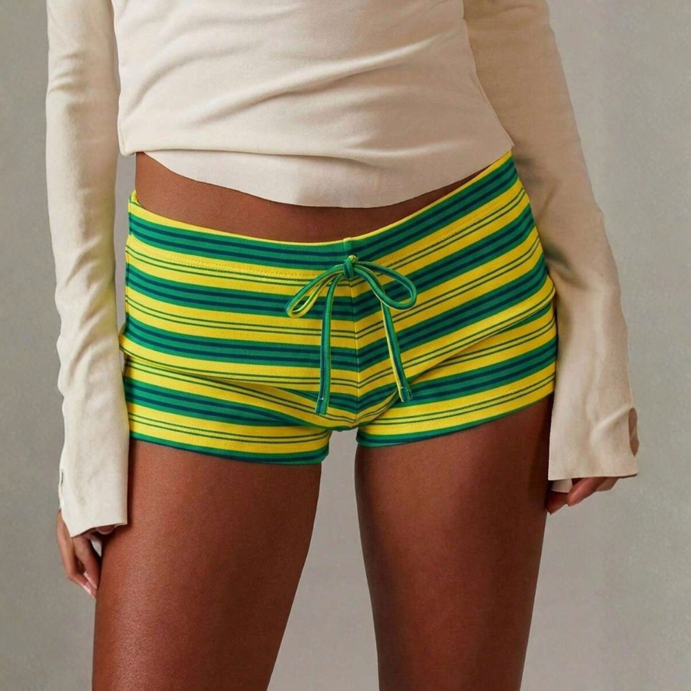 Fall And Stripe Jersey Hot Shorts School,tights For Women