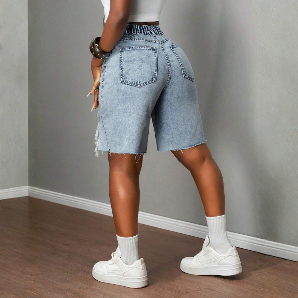 And Low Loose Ripped Denim Shorts High Waist Low Waist Autumn Vintage For Women