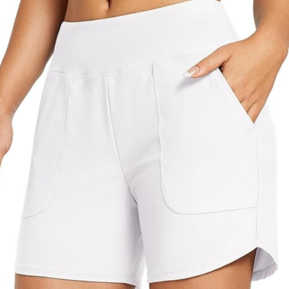 5 Inch Swim Board Shorts With Pockets For Stretch Fabric