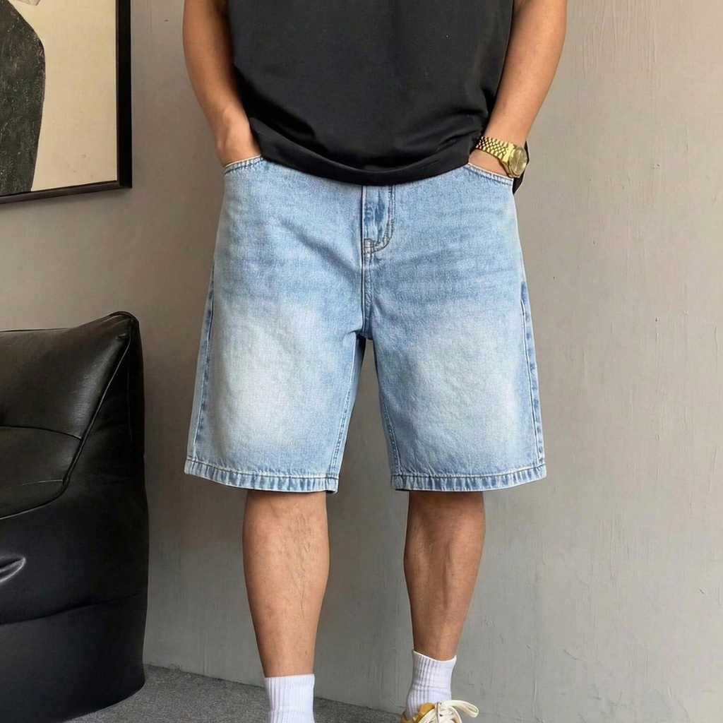 Casual Streetwear Ripped Denim Shorts