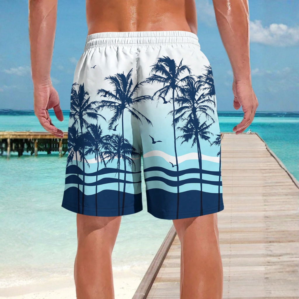 Casual And Summer 3d Print Drawstring Shorts