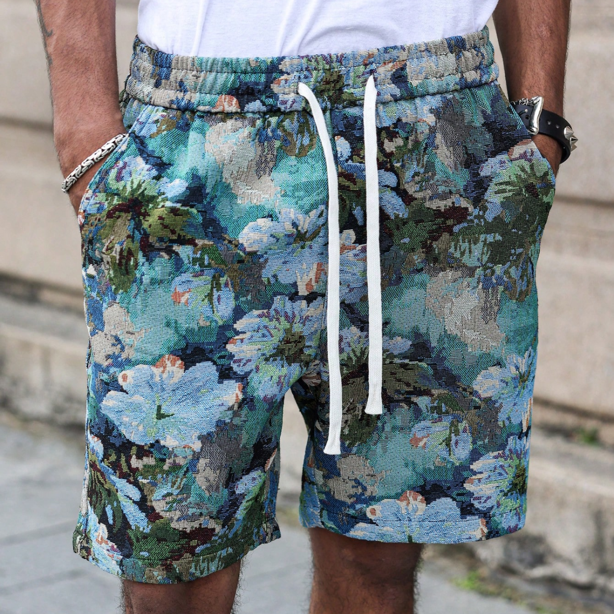 Casual Geometric Printed Shorts For Men