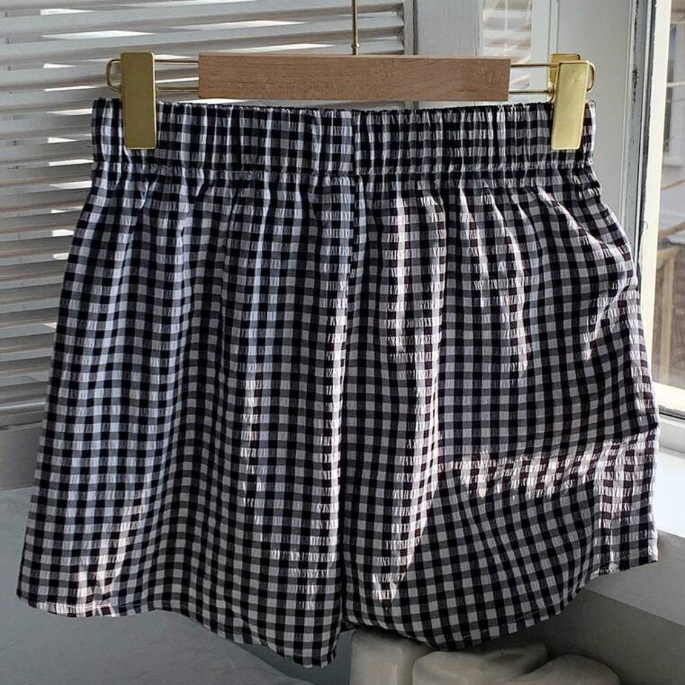 Casual And Shorts With Plaid For Women
