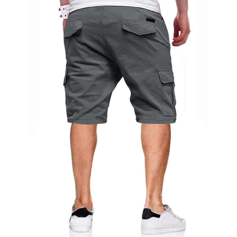 Casual Cargo Shorts For Men With Flap Pockets