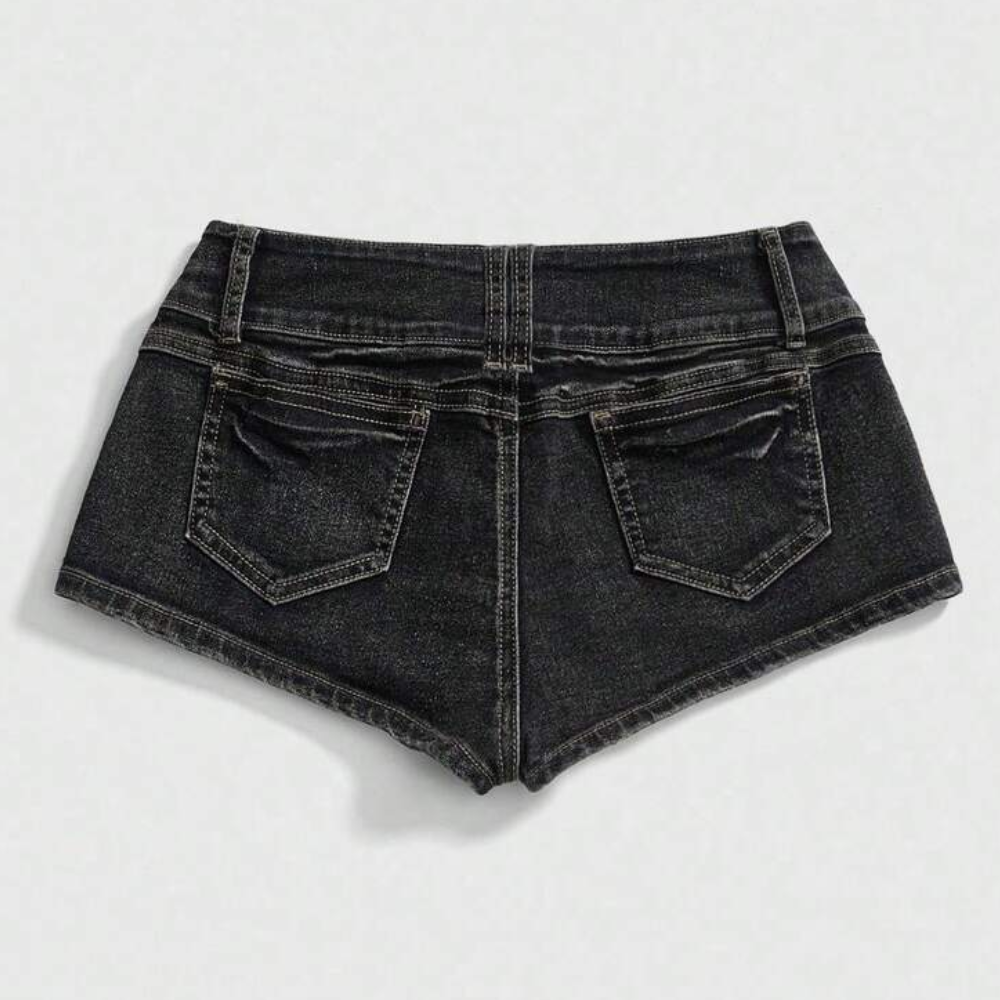 Spring Summer Vintage Denim Shorts For Women