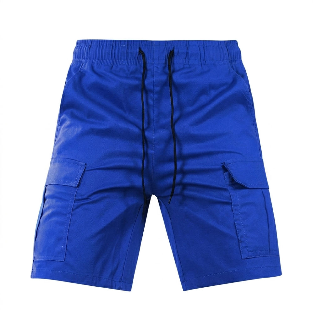 Casual Cargo Shorts With Adjustable Straps And Pockets For Men