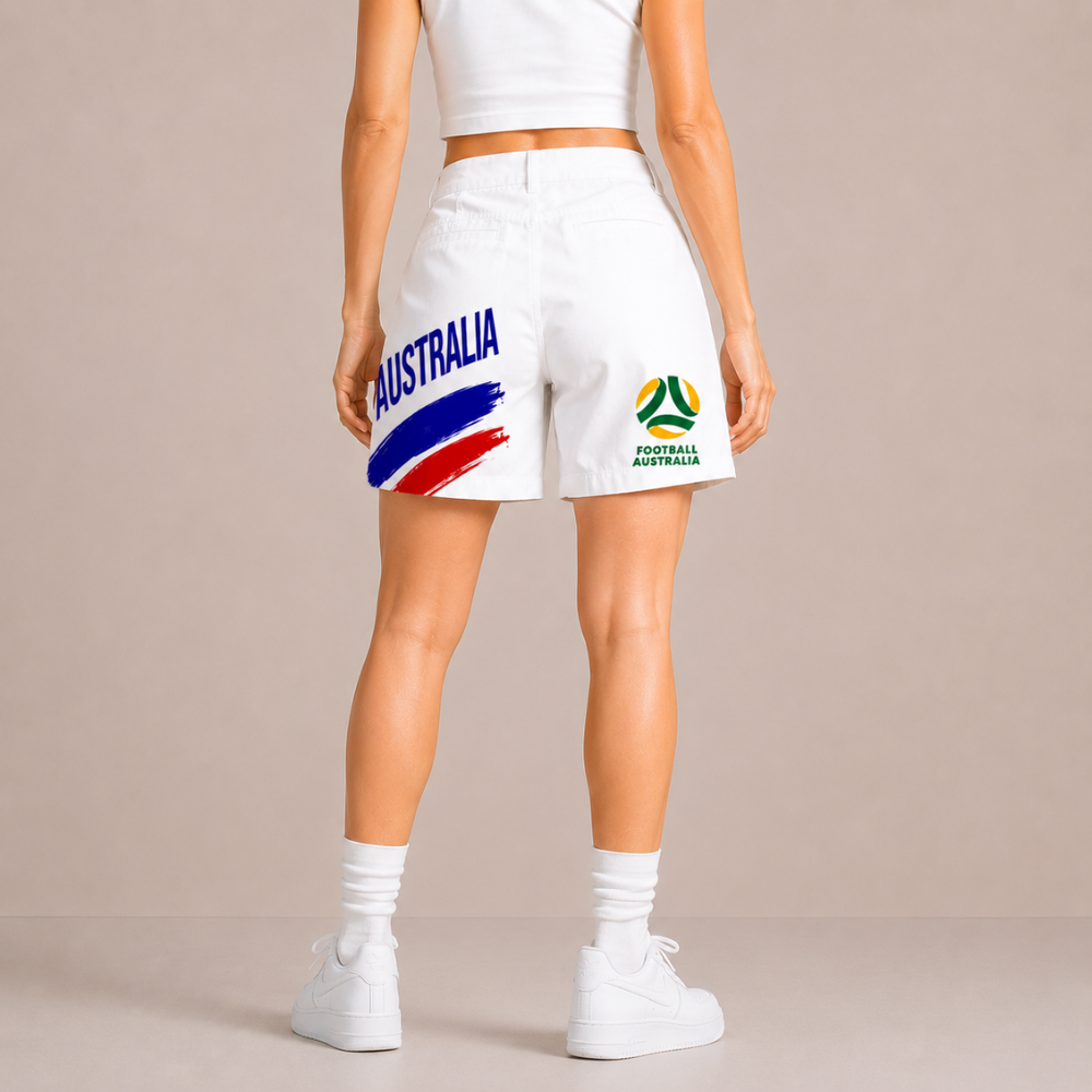 World Cup 2026 Australia Football Fan Printed Twill Shorts