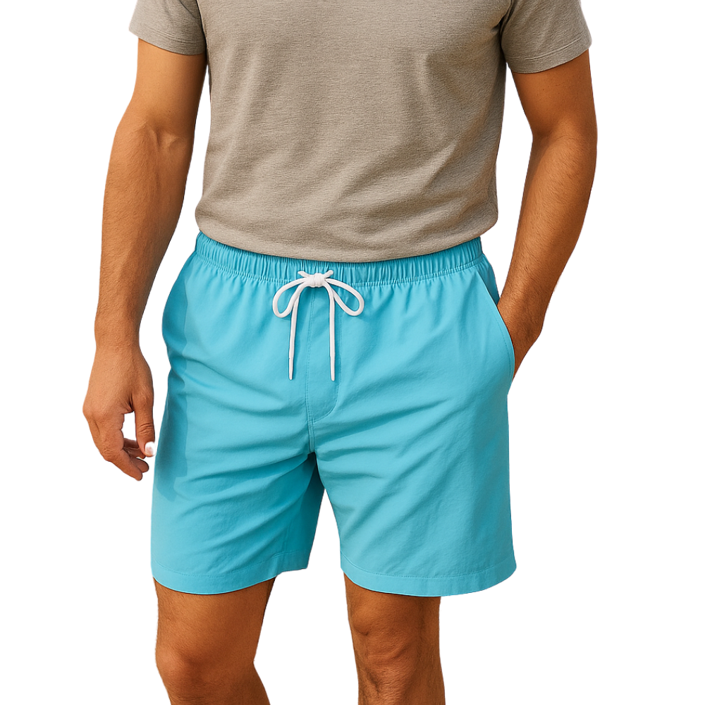 Mens Fast Drying Swim Trunks With Elastic Band