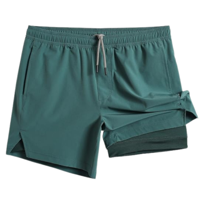 2 In 1 Quick Dry Athletic Shorts With Vibrant Inner Layer