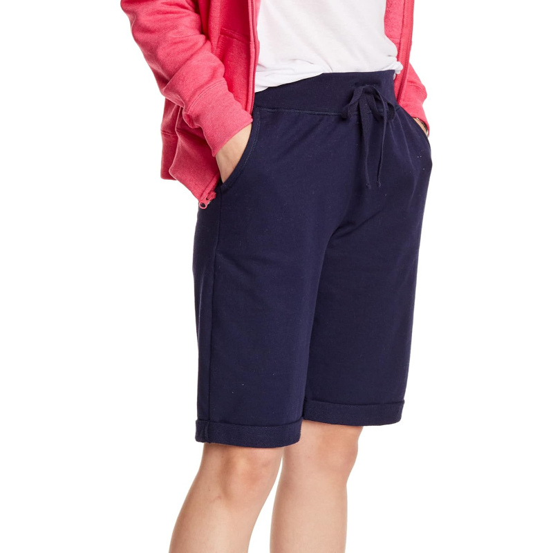 French Terry Bermuda Shorts With Drawstring And Pockets