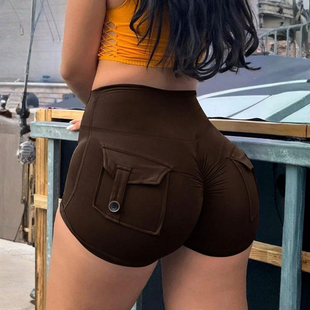 High Waist Scrunch Butt Shorts Athletic Fitness Wear For Women