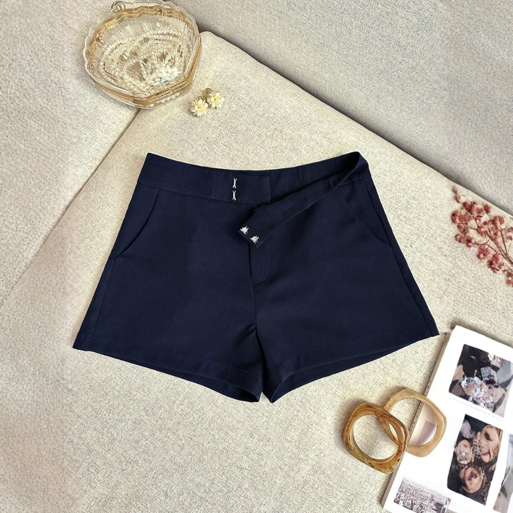 Solid And Color Casual Shorts Fashionable For Women