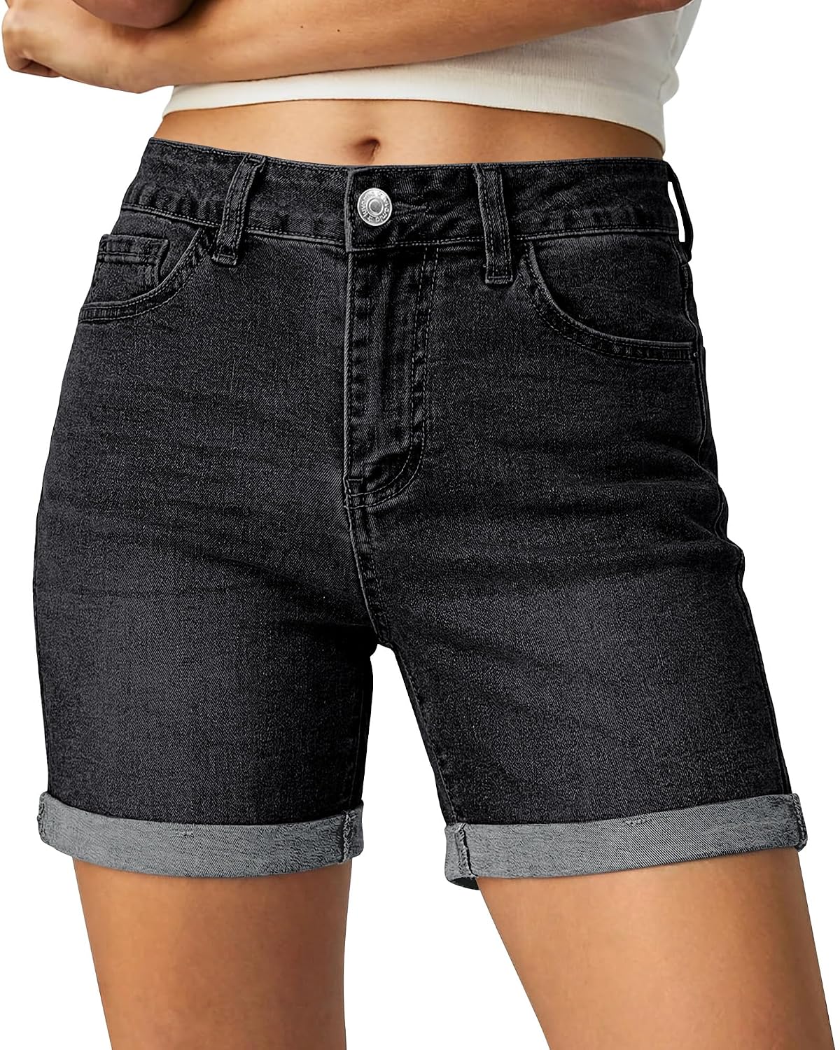 Casual Denim Summer Stretchy Jean Shorts For Women