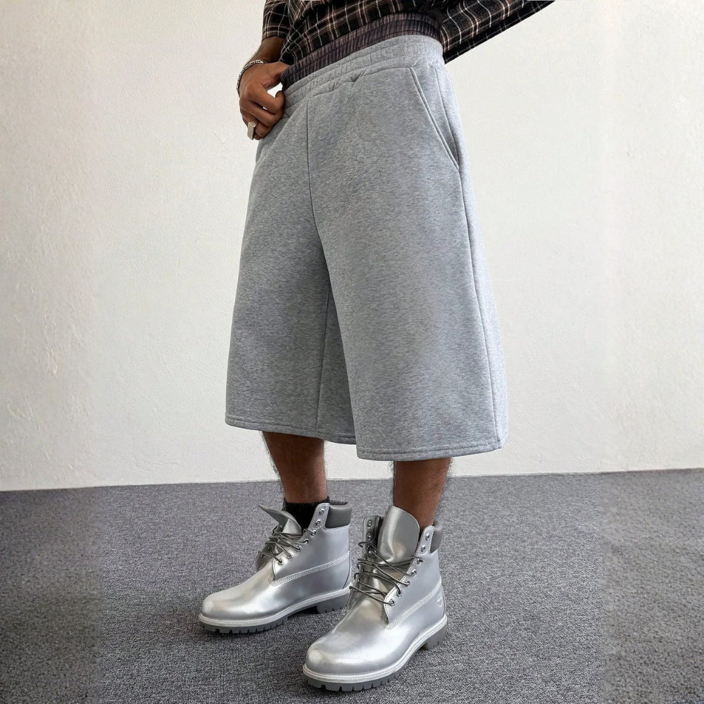Men’s Contrast Trim Drawstring Casual Sweatpants Shorts