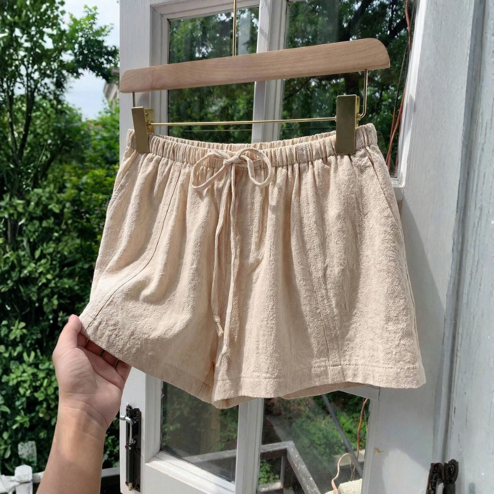 Casual And Loose Drawstring Solid Color Shorts Everyday For Women