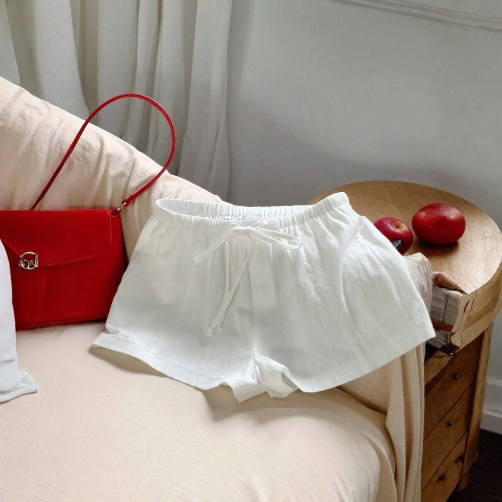 Casual And Loose Drawstring Solid Color Shorts Everyday For Women