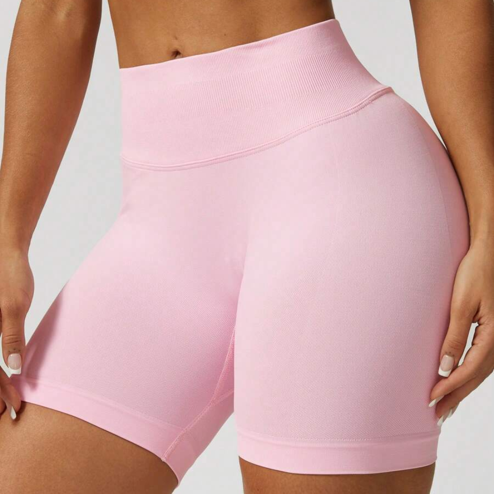 Pack Of 1 Solid Color Fitted Workout Shorts For Women