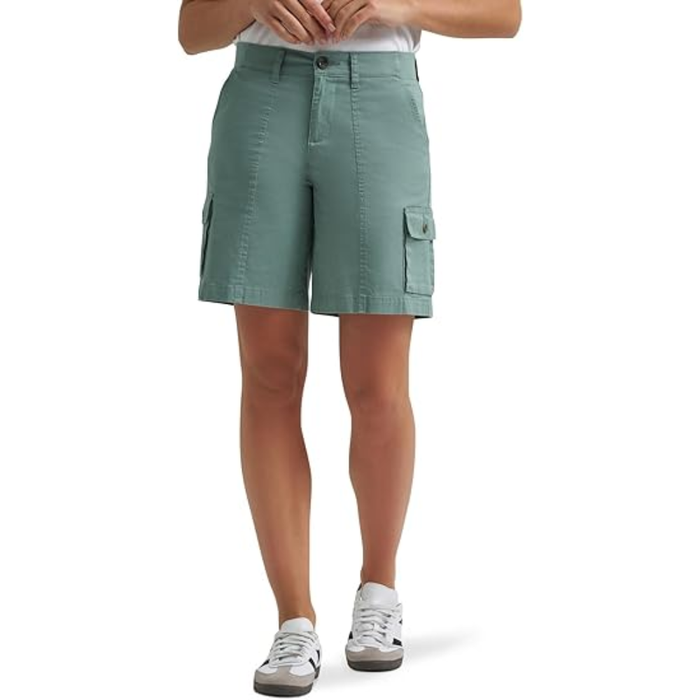 High Waist Ultra Lux Comfort Flex Stretchy Cargo Shorts For Women