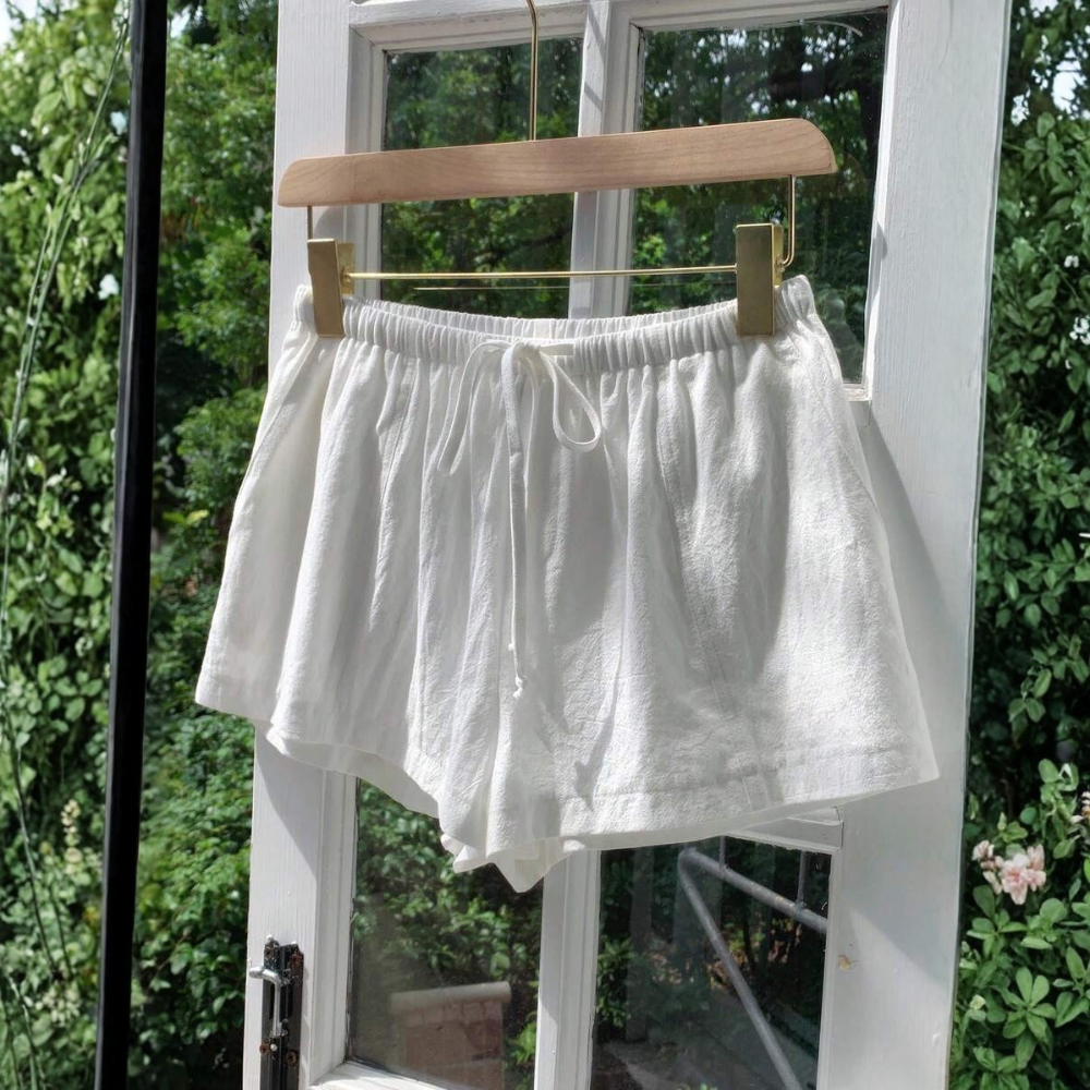 Casual And Loose Drawstring Solid Color Shorts Everyday For Women
